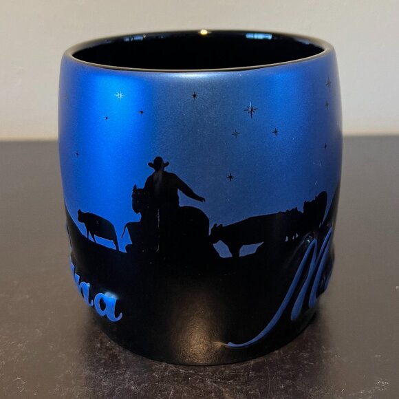 Americaware MONTANA NIGHT SKY Souvenir Oversized Mug ~ Metallic Blue and Black - Picture 4 of 14
